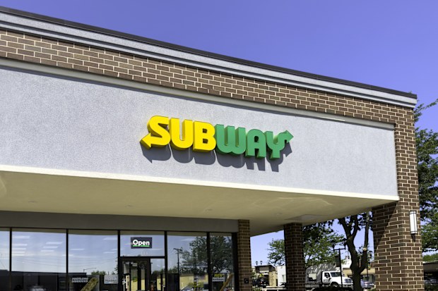 Mundelein, IL, USA - August 7, 2024: Subway is a fast food restaurant franchise specializing in submarine sandwiches and wraps