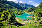<p>Visitors flocking to northern Italy's huge Lake Garda often miss this hidden beauty spot, far from the noisy destinations loved by VIPs.</p><p>In Tenno, silence rules.</p><p>Built during the middle ages, Tenno's overhanging castle boasts spectacular views of Garda and the surrounding Alps from a seldom-seen perspective.</p><p>The village is in a cluster of stone houses and narrow cobblestone alleyways built at the feet of the majestic castle. A must-see is the nearby lesser-known Lake Tenno, known for its turquoise-purple waters.</p><p>A long staircase leads to the grassy shores of the lake, ideal for a quick refreshing dip in summer or a winter picnic.</p><p>From here, a 20-minute walk connects to the hamlet of Canale di Tenno, listed as one of the most beautiful villages in Italy.</p><p>Being here is like stepping back in time. Locals call it "a portal into the past." The fairy-tale, dreamy vibe is enhanced by painted old stone dwellings with balconies overlooking the alleyways.</p><p>At Christmas there's an artisan market, while in summer history fans enjoy the <em>Rustico Medioevo</em> festival, where medieval life is re-enacted.</p>