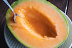 <p>This may look just like a rockmelon but it boasts a very different price tag.</p><p>This is a Yubari King Melon which can only be produced in the Yubari region of Hokkaido, Japan.</p><p>These melons are known to retail in shopping centres for around $200/$300 top-tier ones can fetch staggering prices at auction.</p>