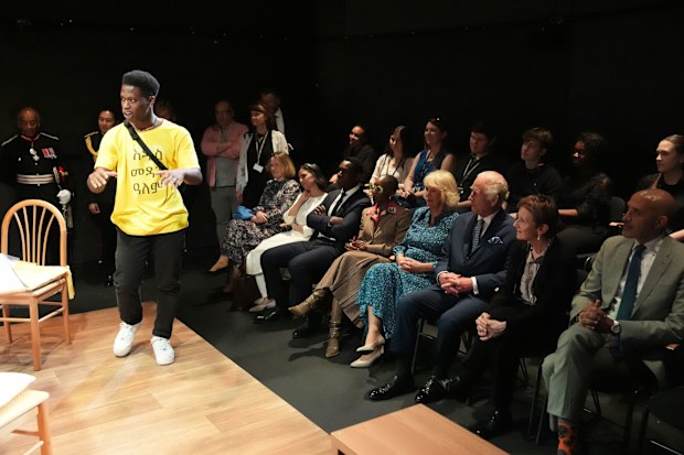 King Charles III, Queen Camilla and  Cynthia Erivo