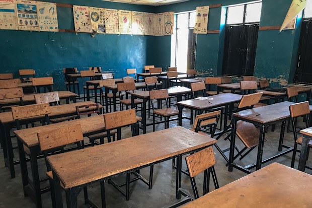 A general view of a classroom at St. Mary's Catholic School in Papiri, Agwarra local government, Niger state, on November 23.
