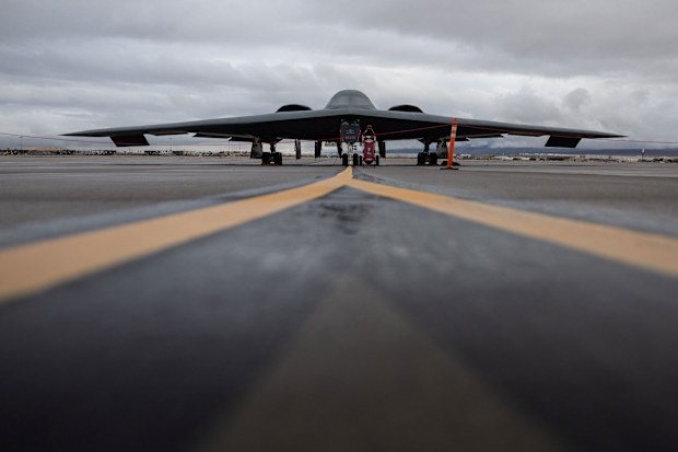 A B-2 Spirit Bomber is seen in Nevada on January 23.