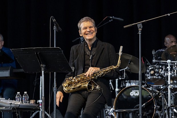 Saxophonist David Sanborn, shown here performing in Michigan in 2022.