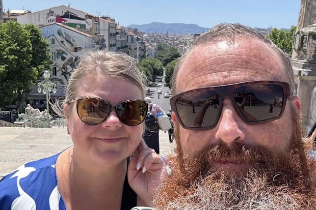 Mandy and Rags still live in New Zealand together. Here they are pictured on a recent trip across Europe.