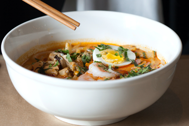 A bowl of laksa 