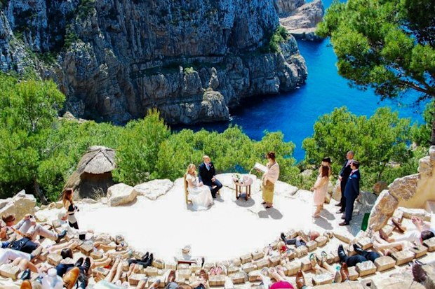 Kris and Amelie got married in Ibiza, Spain, in 2011.