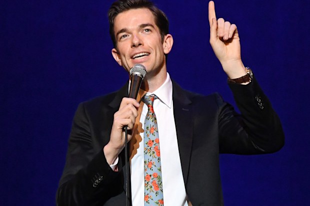 Comedian John Mulaney, performs, comedy gig, standup