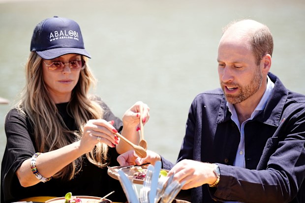 Prince William, Prince of Wales with Heidi Klum