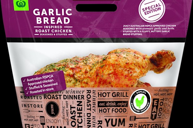 Woolworths Garlic Bread Hot Roast Chicken