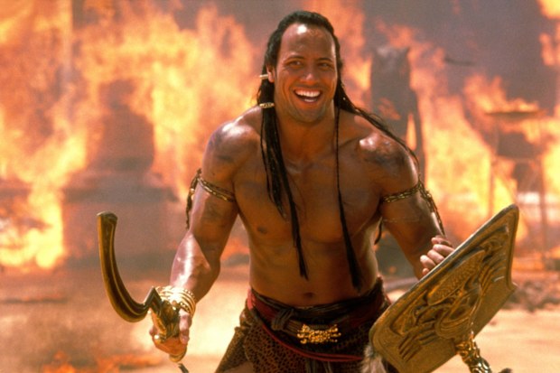 Dwayne Johnson as Mathayus/the Scorpion King in The Mummy Returns, 2001.