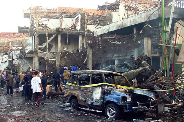 The wreckage from the Bali bombings