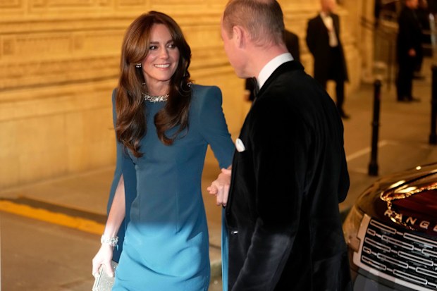 Kate, Princess of Wales, and Prince William arrive to attend the Royal Variety Performance at the Royal Albert Hall in London, Thursday, Nov. 30, 2023.