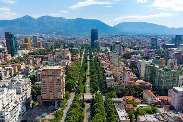 Tirana from drone