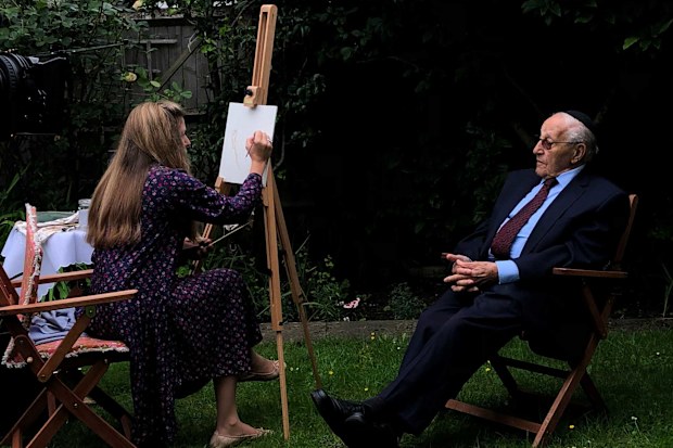 Holocaust survivor poses for a portrait, one of seven commissioned by Prince Charles ahead of Holocaust Memorial Day 2022
