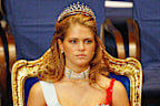 STOCKHOLM , SWEDEN - DECEMBER 10:  Princess Madeleine of Sweden attends the Nobel Prize Award Ceremony at the Concert Hall on December 10, 2002 in Stockholm, Sweden. (Photo by Pascal Le Segretain/Getty Images)