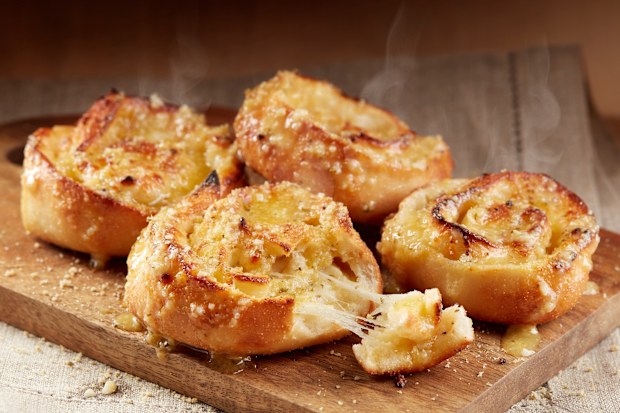 Cheese and garlic scrolls