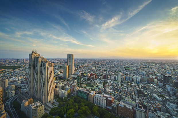 Aerial view of Tokyo, Japan. Photo taken with 42 megapixel professional camera.