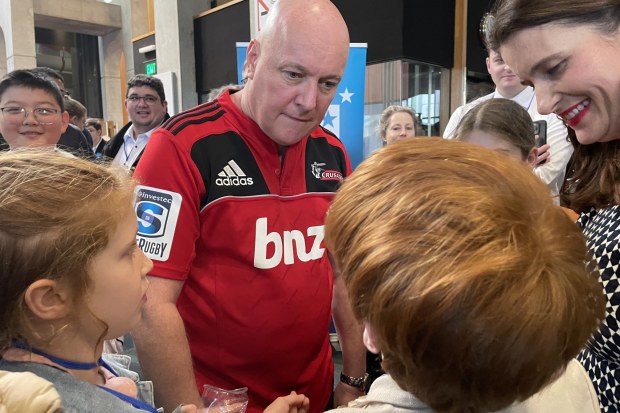 New Zealand prime minister Christopher Luxon is a Crusaders fan.