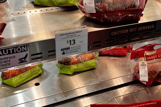 roast chicken coles and woolworths price increase