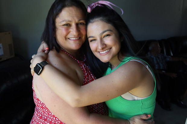 Adelina Nicolaci with her daughter.