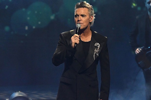 Robbie Williams performs in Gold Coast, Australia on February 7, 2025.