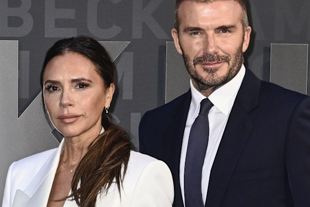 LONDON, ENGLAND - OCTOBER 03: Victoria and David Beckham attend the Netflix 'Beckham' UK Premiere at The Curzon Mayfair on October 03, 2023 in London, England. (Photo by Gareth Cattermole/Getty Images)
