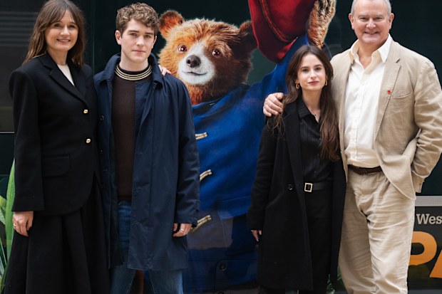 Emily Mortimer, Samuel Joslin, Madeleine Harris and Hugh Bonneville
