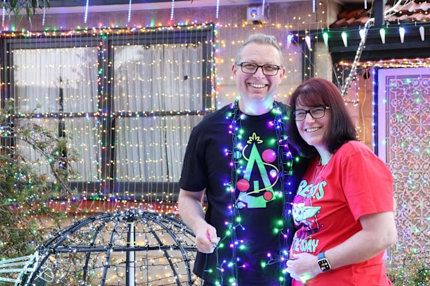 Andrew Walters has spent more than $30,000 on decorations and amassed 250,000 lights to create his incredible Christmas display on his home.
