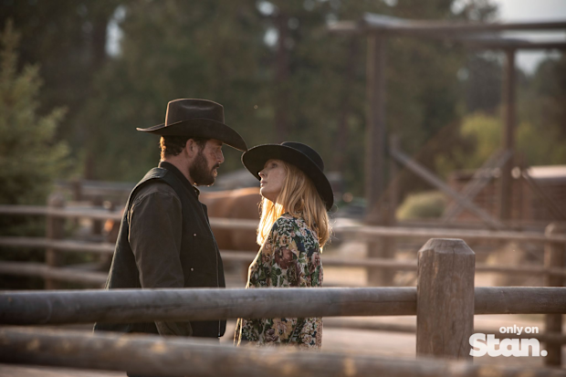 Cole Hauser's character Rip together with John Dutton's daughter Beth, played by Kelly Reilly.