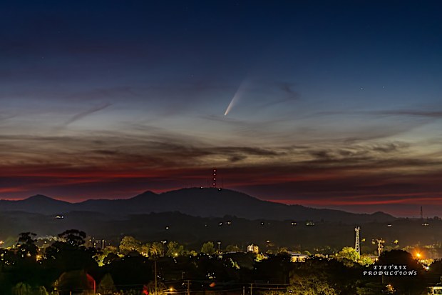 Mt Canobolas in Orange NSW - G3 Atlas comet