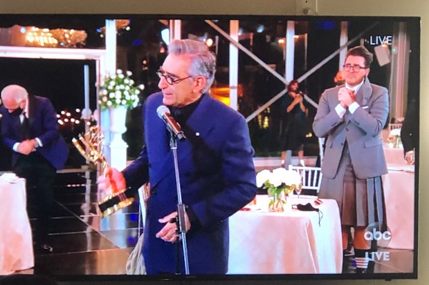 Emmys 2020: Eugene Levy wins Best Actor in a comedy series.