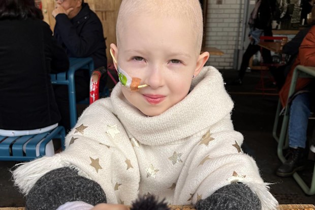 Imogen Mulgrew during her cancer treatment.
