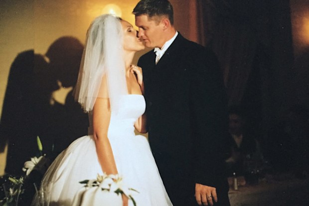 T L Swan on her wedding day in 1999.