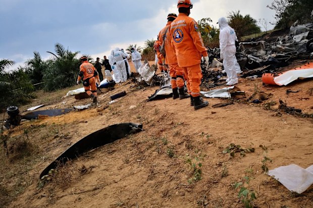 The aircraft declared an emergency on Saturday morning and the president sent his condolences to the victim's families.