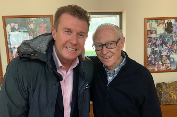Peter Overton with his mentor and friend Brian Henderson.