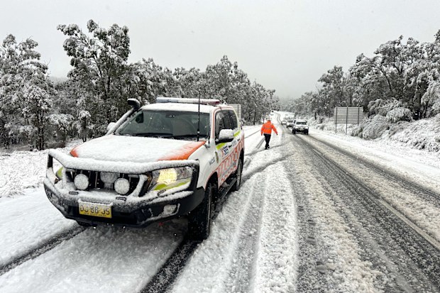 A woman is missing after being swept away in floodwaters in the NSW Hunter region as large parts of the state are drenched by heavy rain.