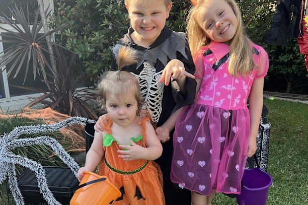 Spencer McPherson with twin sister Piper and baby sister Carter.