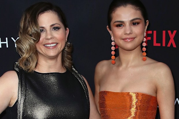 Selena Gomez and mum Mandy Teefey attend the premiere of Netflix's "13 Reasons Why" at Paramount Pictures on March 30, 2017 in Los Angeles, California.