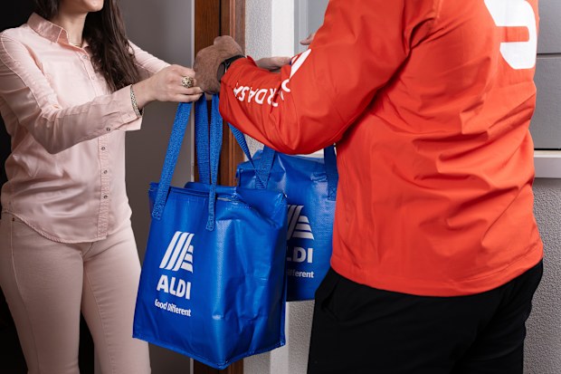 aldi doordash partnership trial in canberra head of expansion grocery delivery
