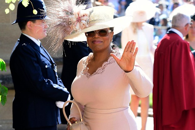 Oprah Winfrey was at the Windsor Castle wedding of Meghan and Prince Harry.