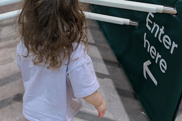 woolworths new entryway with toddler