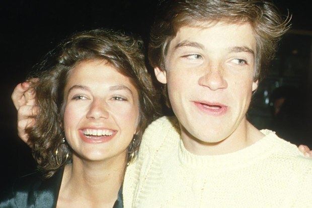 Jason Bateman with sister Justine Bateman in Los Angeles, in March 1986. 