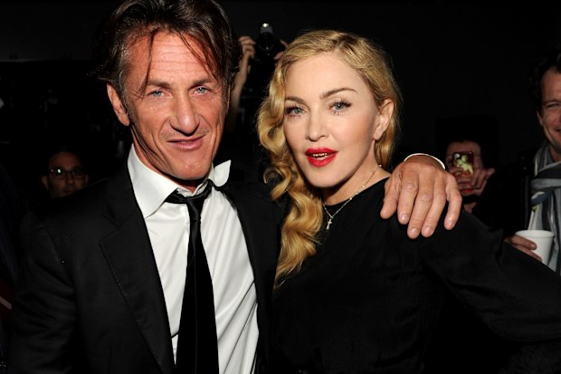 Madonna and Sean Penn at the Gagosian Gallery on September 24, 2013 in New York City.