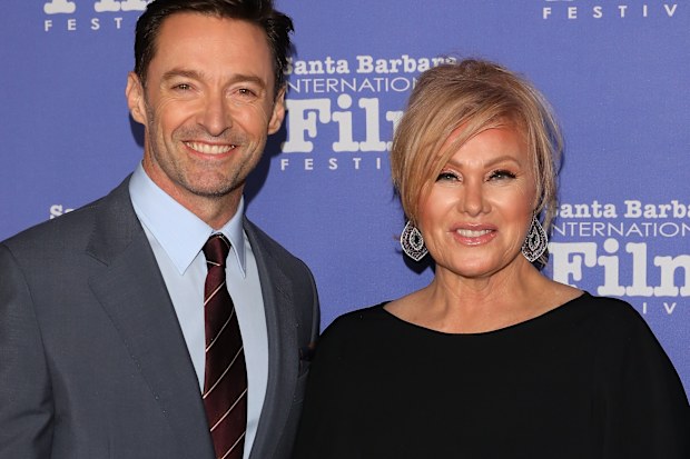 GOLETA , CA - NOVEMBER 19: Hugh Jackman and Deborra-lee Furness attend the 13th Annual Santa Barbara International Film Festival Honors Hugh Jackman With Kirk Douglas Award For Excellence In Film on November 19, 2018 in Santa Barbara, California. (Photo by JB Lacroix/Getty Images)
