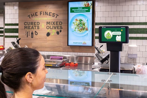 Woolworths will soon bring advertisements to deli and checkout screens in stores across Australia.