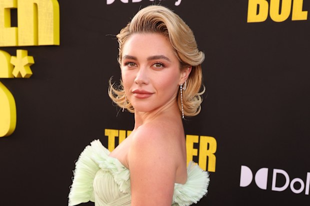 HOLLYWOOD, CALIFORNIA - APRIL 28: Florence Pugh attends the World Premiere of Marvel Studios' "Thunderbolts*" at Dolby Theatre in Hollywood, California on April 28, 2025. (Photo by Jesse Grant/Getty Images for Disney)