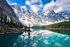 Don your winter woolies and head to Moraine Lake in Banff National Park.
