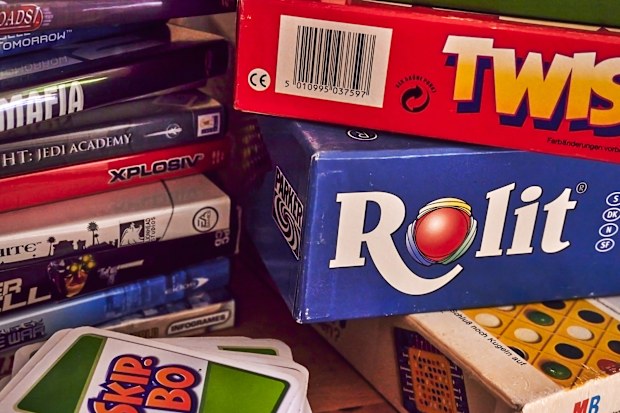 Berlin, Germany - September 6, 2020: Many different packs of board games and computer games.