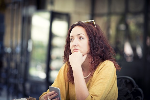 Frustrated Woman Suffering From Post Natal Depression