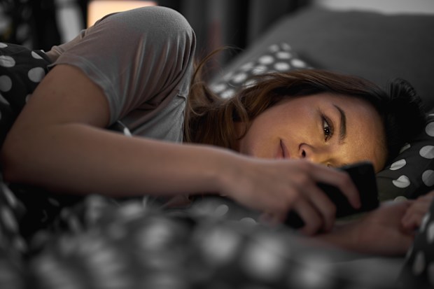 late night phone call stock photo